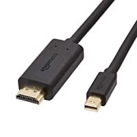 Los mejores  - Amazon Basics - Cable de Mini DisplayPort a HDMI con conectores dorados- admite audio Digital claro y resolución Full HD…